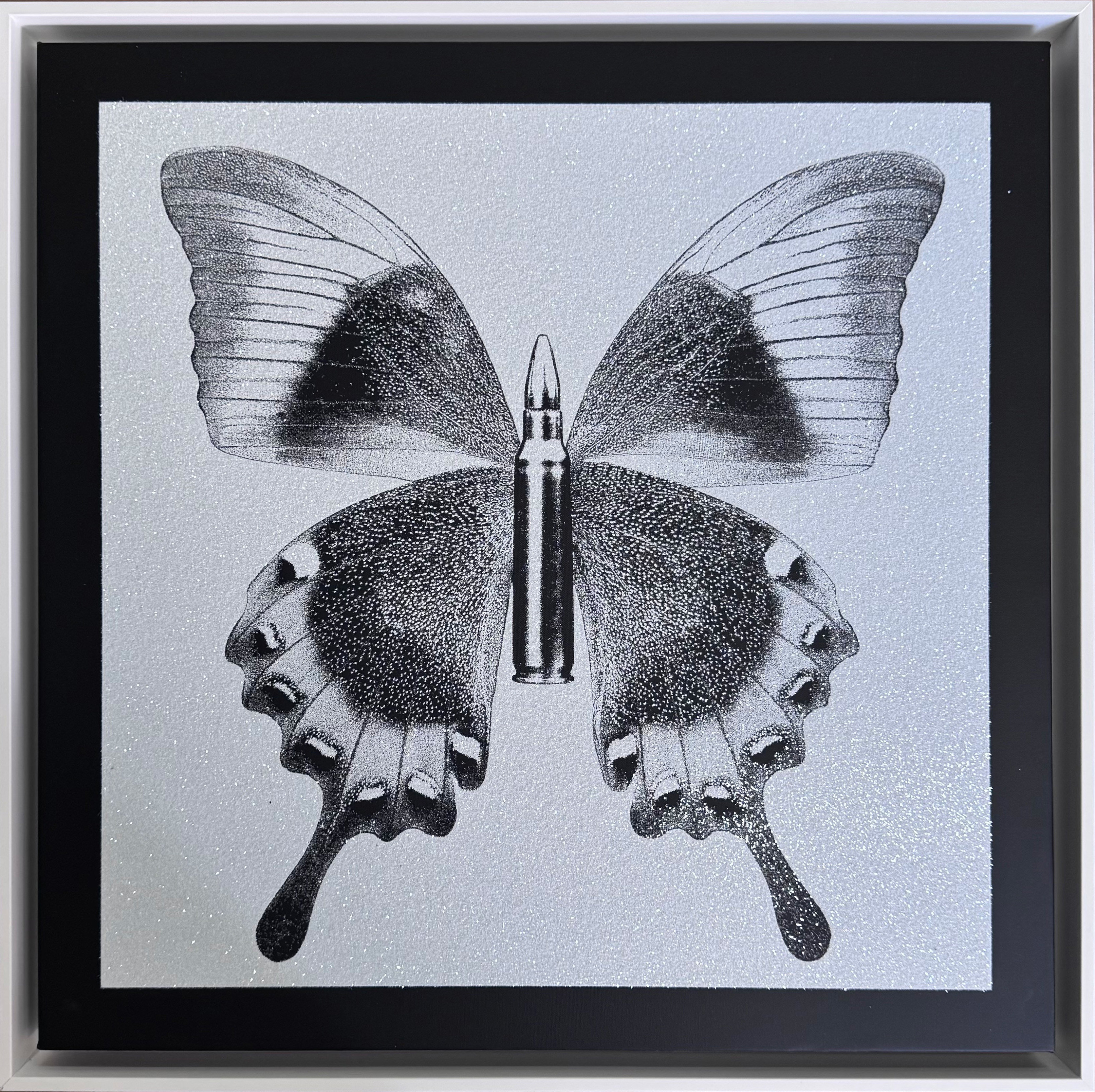 Small Butterflies - Black on White