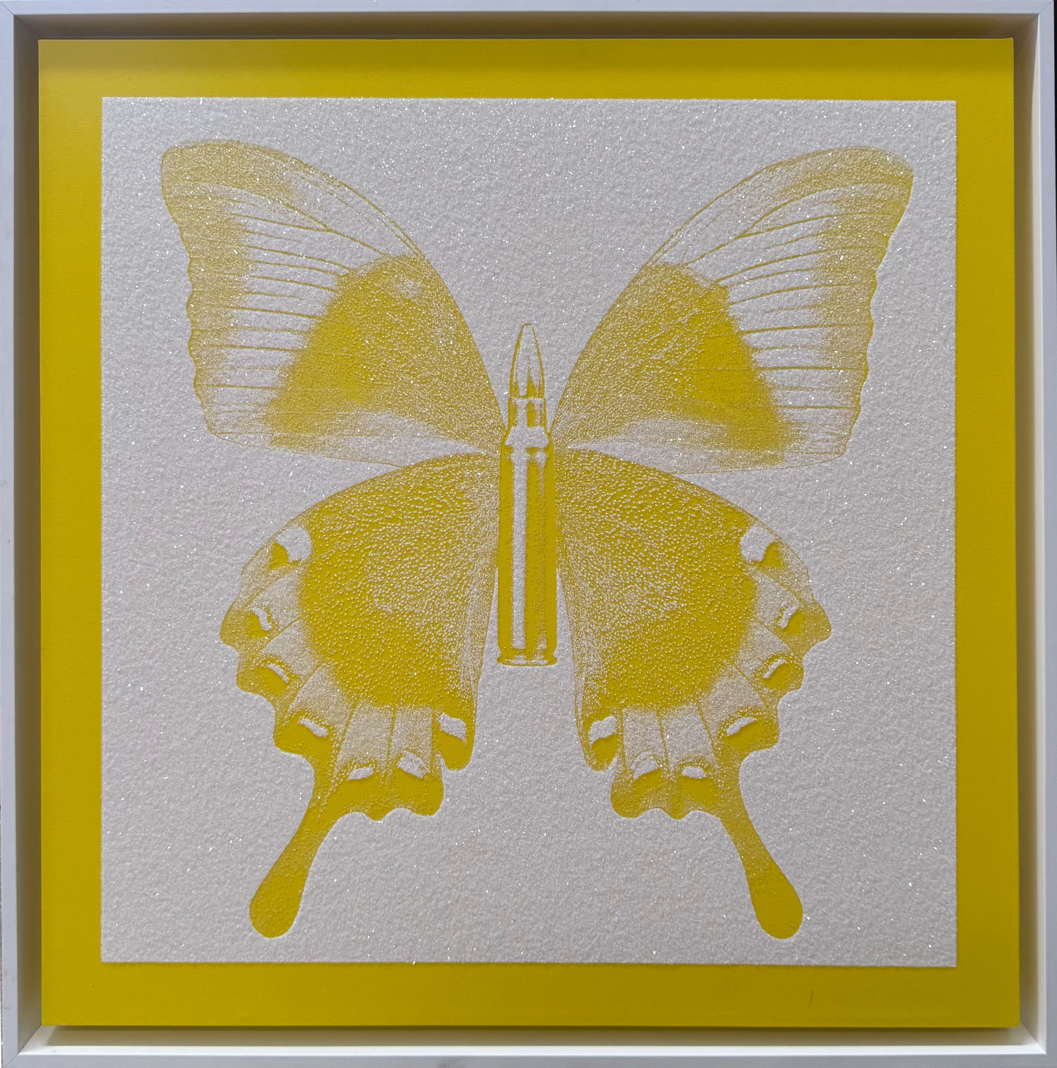 Small Butterflies - Yellow on White