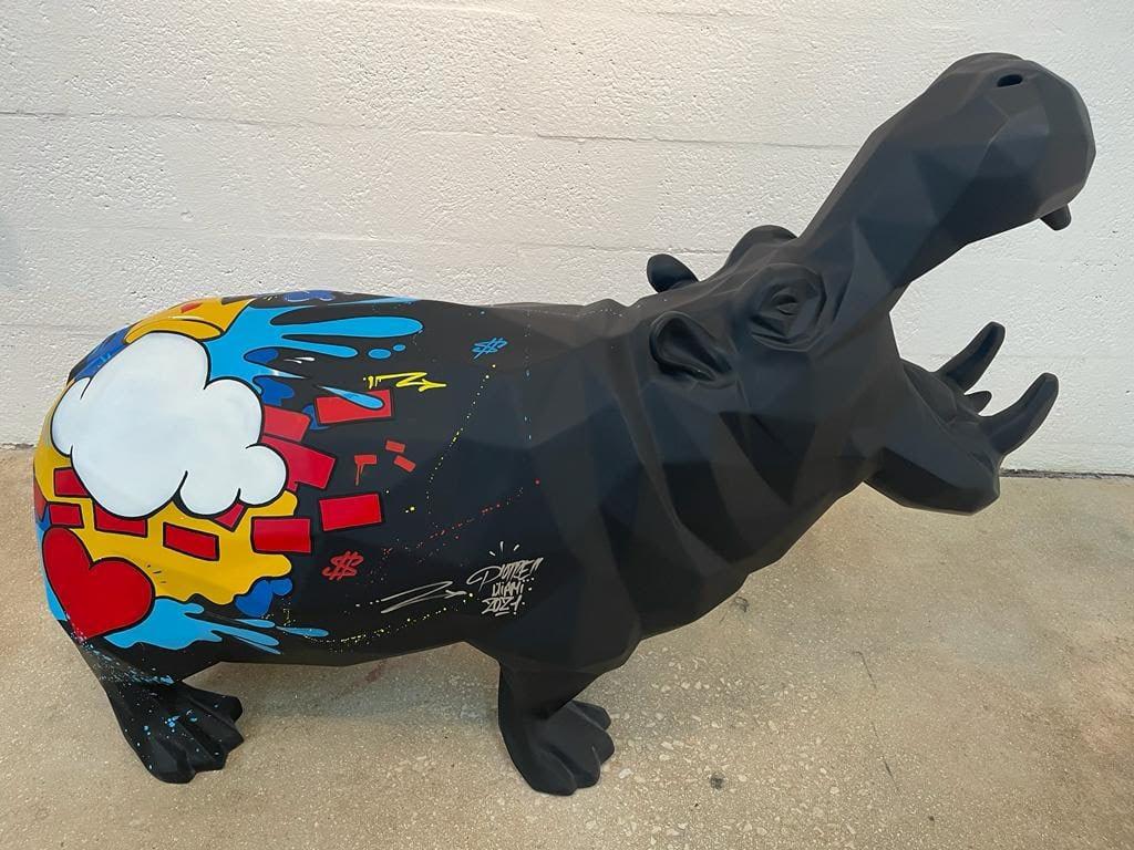 Hippo Mat Black Tag - Unique collaboration with Piotre 120cm