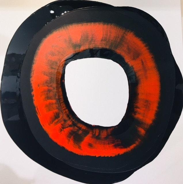 Circle Series 4, Black and cadmium gloss