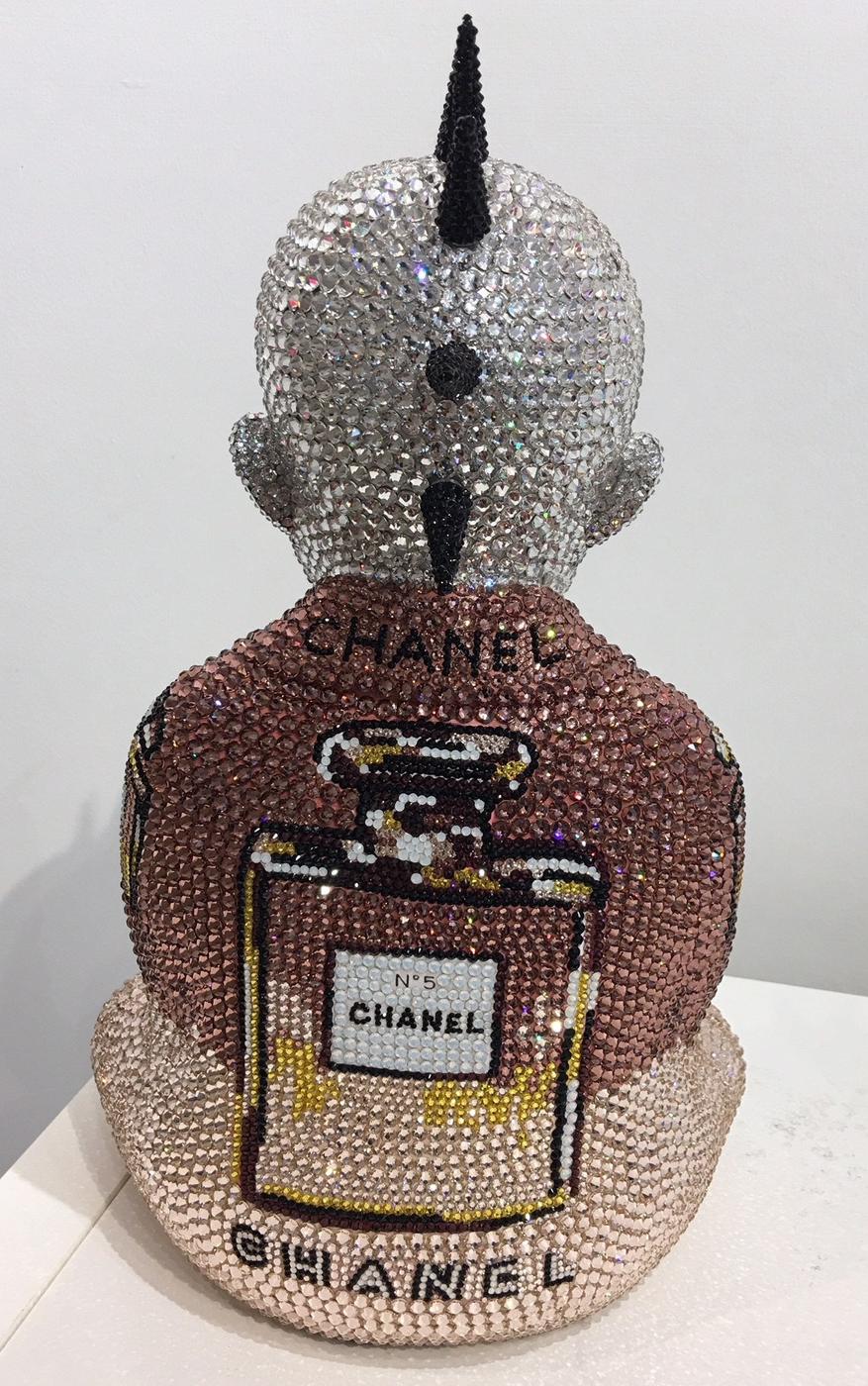 "PUNKBUDDHA MEDIUM "CHANEL NO. 5" IN AQUAMARINE I" FEAT. WARHOL"