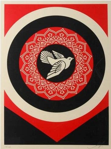 Peace Dove Red & Black