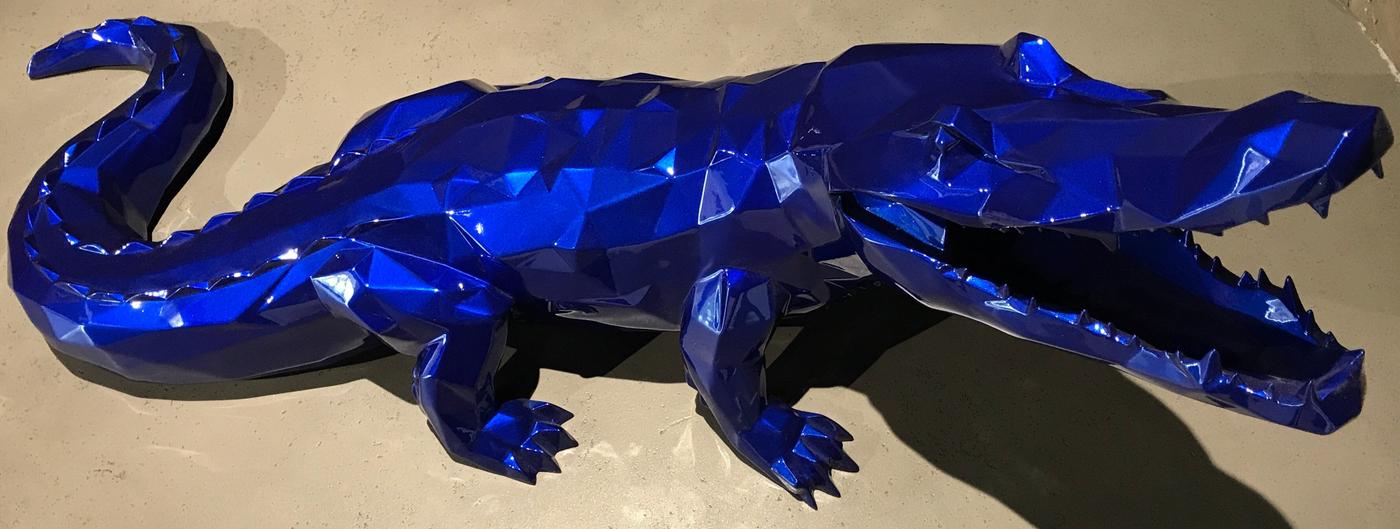 Crocodile - 110 cm Bleu Mick