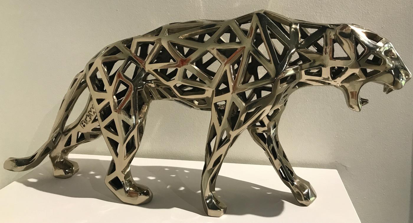 Panthere Dentelle - 80 cm Bronze Blanc