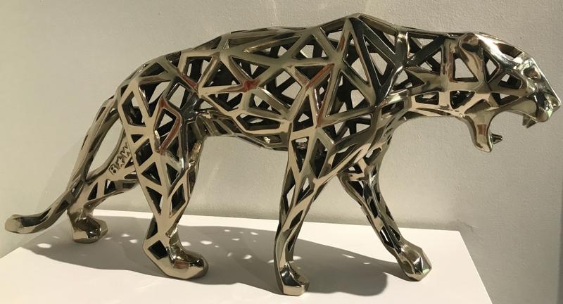Panthere Dentelle - 80 cm Bronze Blanc
