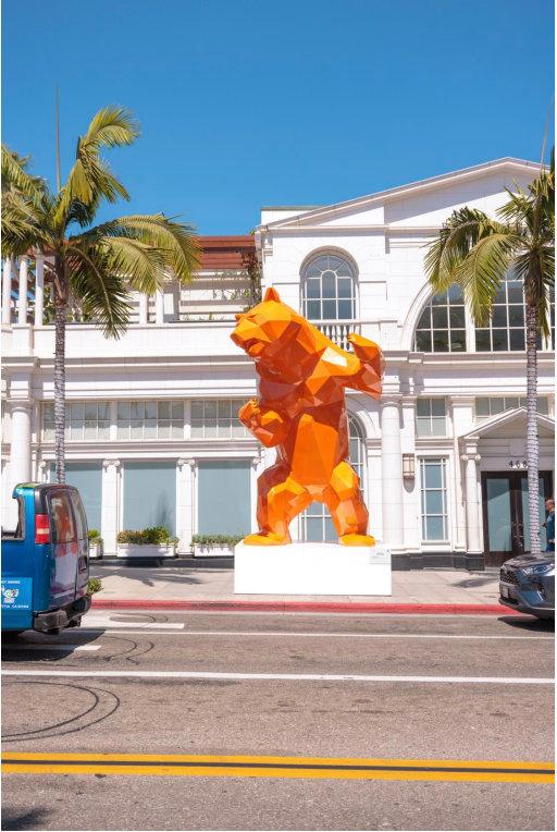 Standing Bear - Orange Anniversary Resin