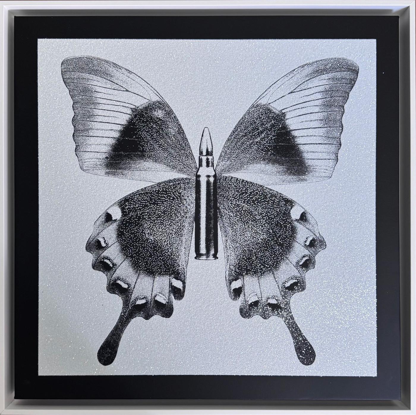 Small Butterflies - Black on White