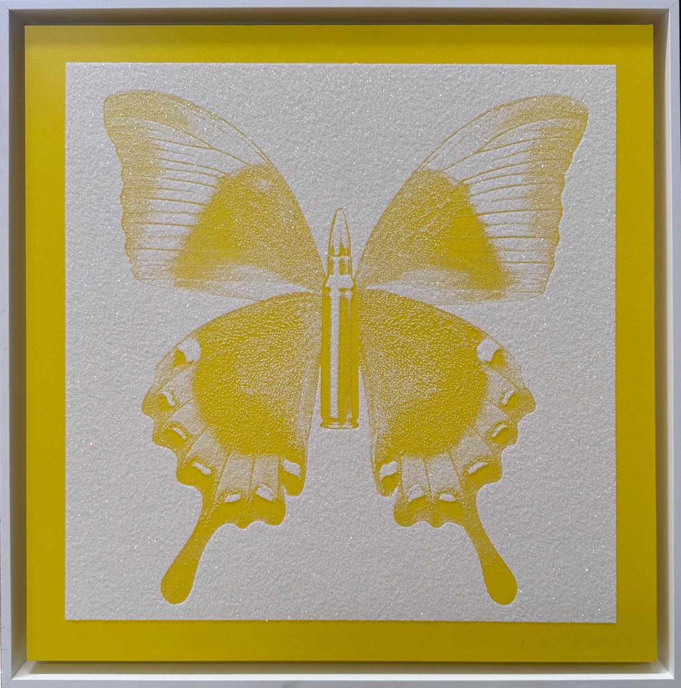 Small Butterflies - Yellow on White
