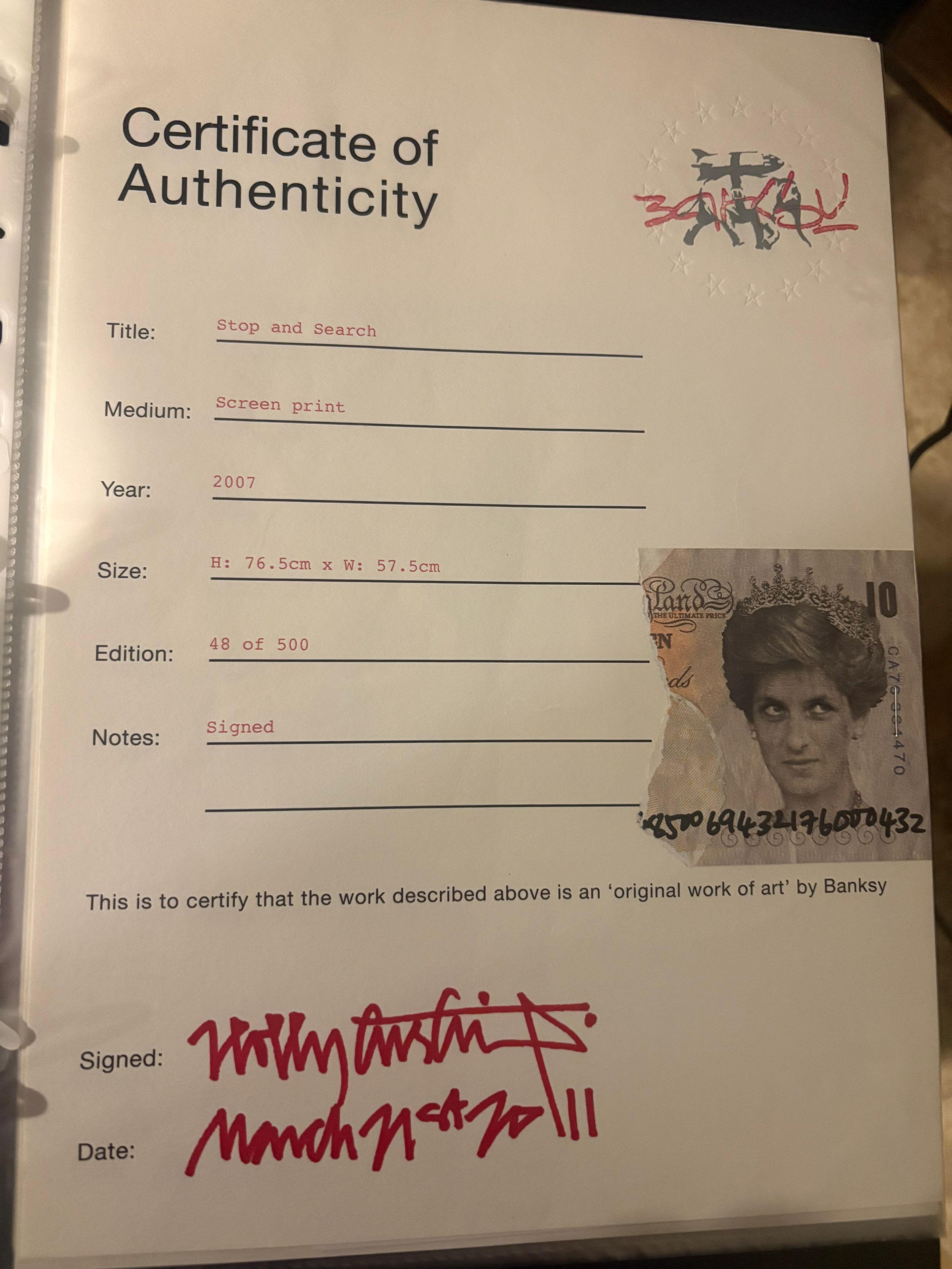 Stop and Search, signed — view 3 of 3