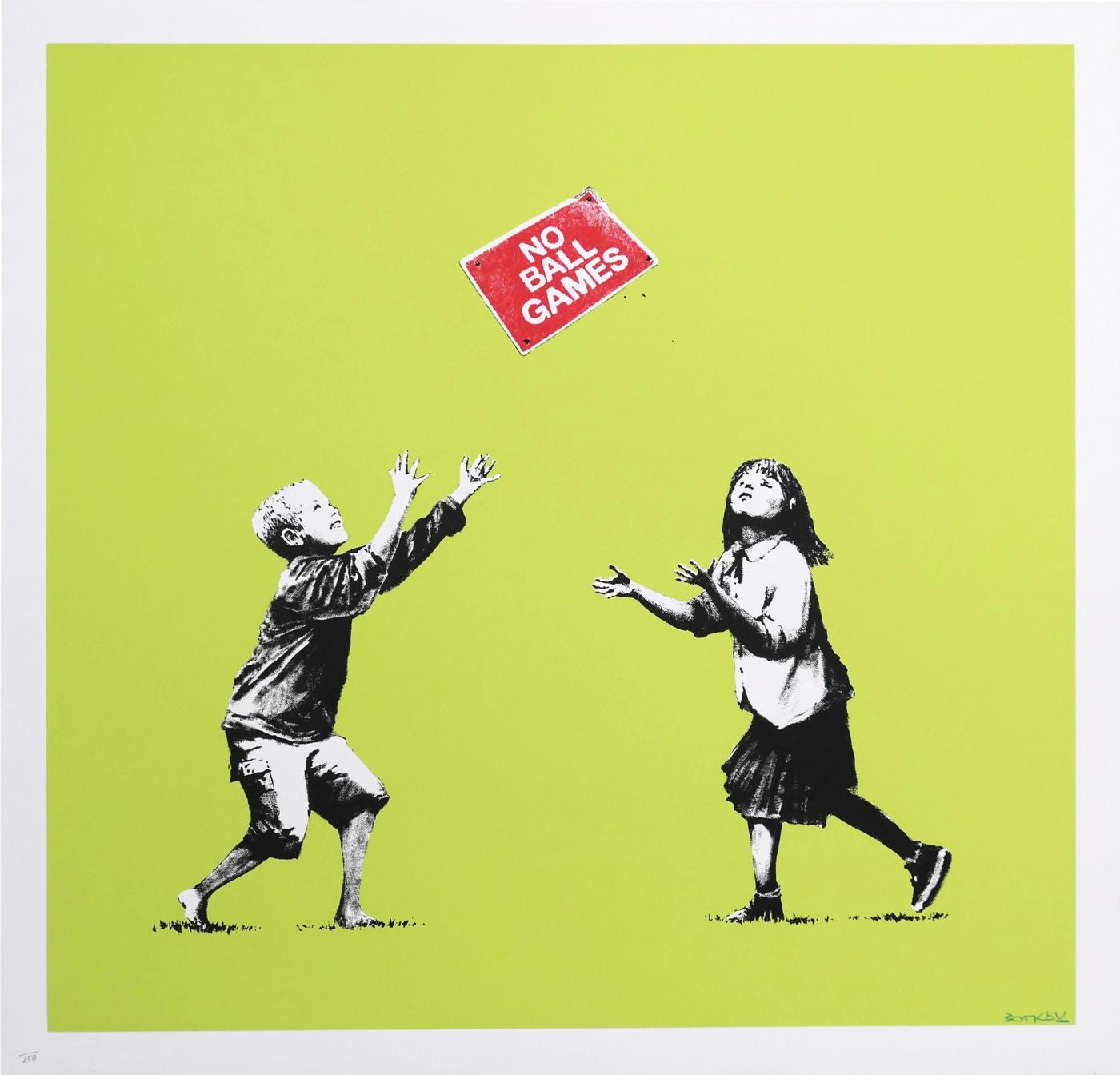 No Ball Games (Green), signed