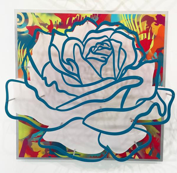 Rose - Blue on Multi 1/35