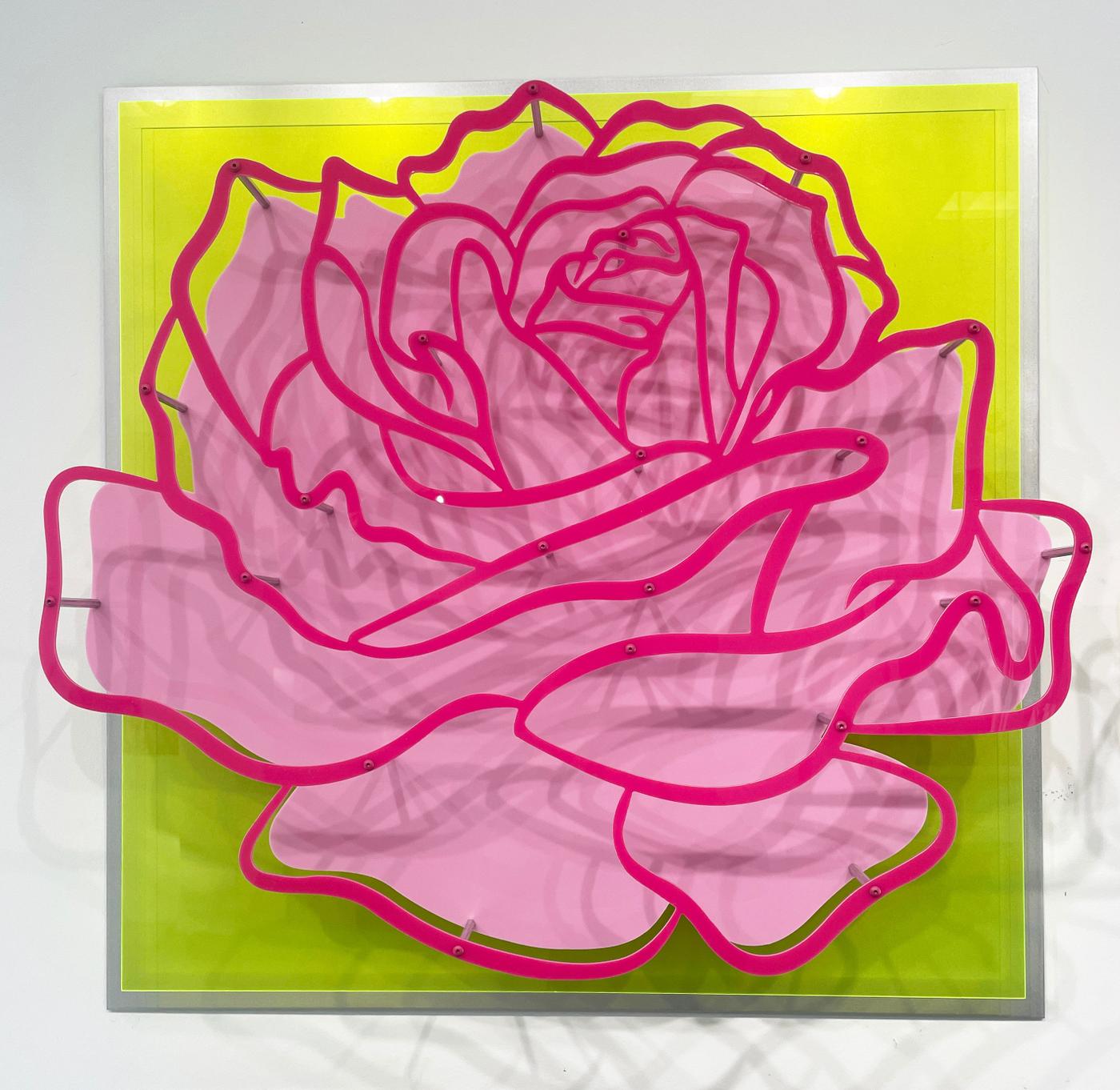 Rose - Pink on Green 5/35