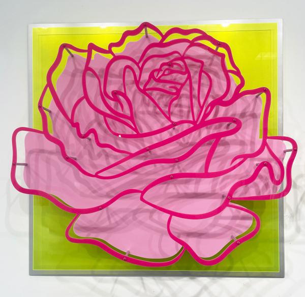 Rose - Pink on Green 5/35