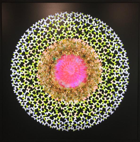Dreamcatcher LED Light Print Green Red 110cm